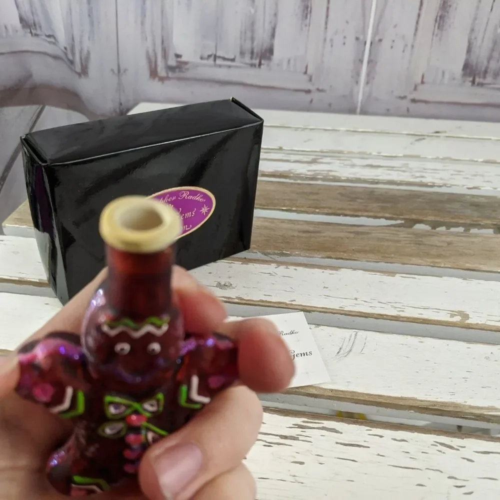 Radko spicy‎ folk gingerbread man starlight gems RA